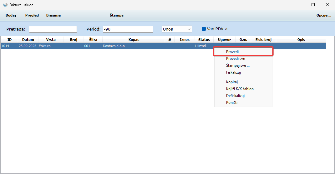 fakturisanje usluge - Provodjenje dokumenta.png